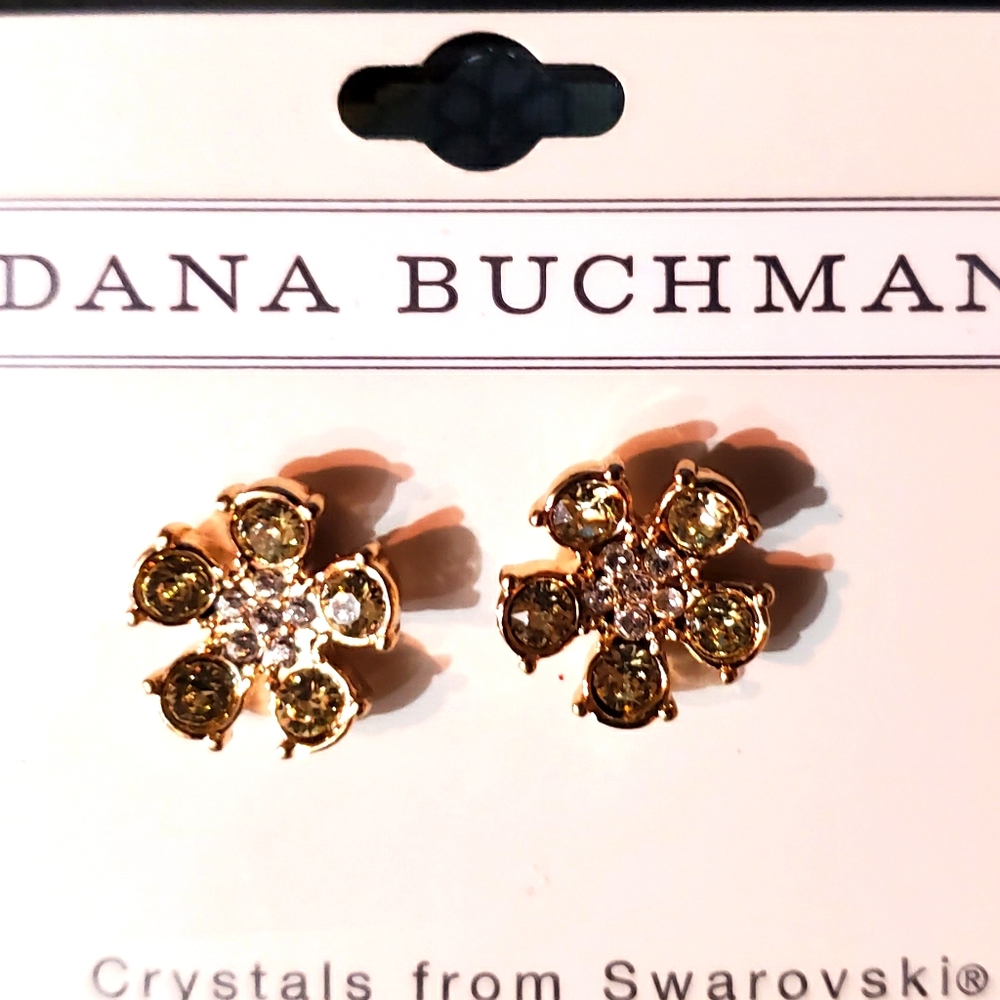 Swarovski Crystal Flower Earrings